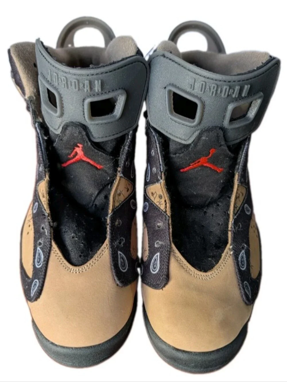Air Jordan 6 Retro X Cactus Jack Sneakers US Men Size 10.5 Black / Beige